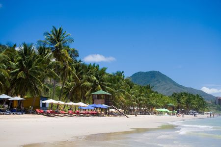 Photo of a beach, Venezuela, Margarita islandの写真素材