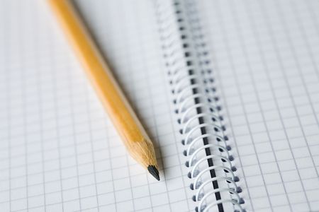 pencil on the spiral notebookの写真素材