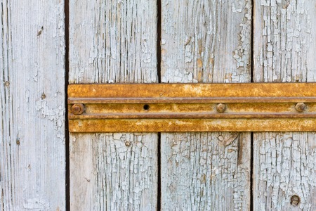wooden fence of horizontal planks metalの写真素材