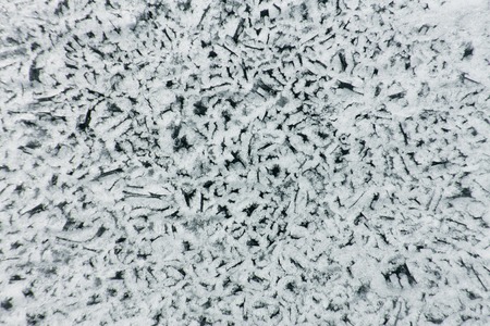 Net pattern of cracks on blue ice of Lake Baikal