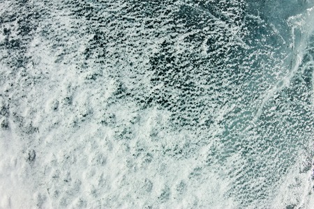 The pattern of cracks on blue ice of Lake Baikalの写真素材