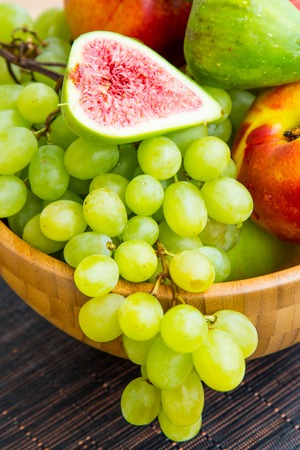 Fruit bowl with  fruitsの写真素材