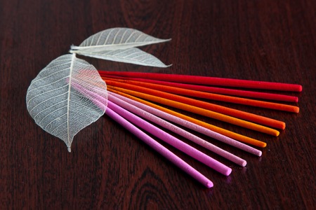 Colored aroma sticksの写真素材