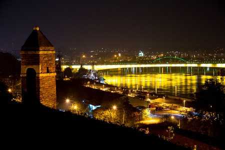 Belgrade at nightの写真素材