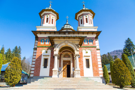 The church at Sinaia Monastery, Romaniaの写真素材