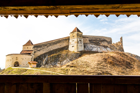 Medieval fortress in Rasnov, Romaniaのeditorial素材