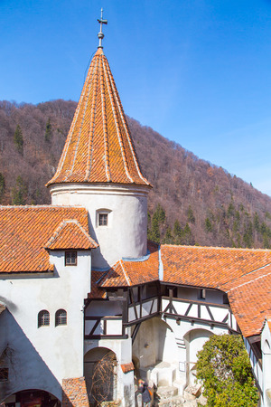 View of th inside part of Bran Castle, Romania, known for the story of Draculaのeditorial素材