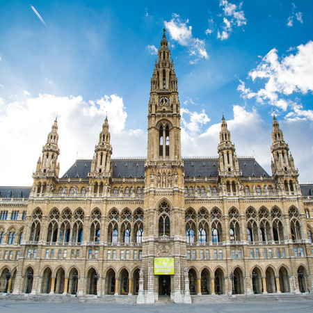 Vienna City Hall,  Wiener Rathaus, Austriaのeditorial素材