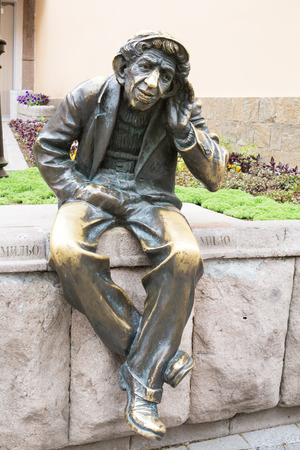 Sculpture of Bai Milio Plovdiv Bulgariaの写真素材