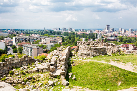 View of Plovdiv city Bulgariaの写真素材