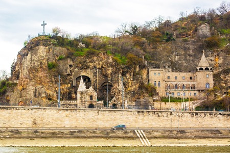 Cave Church in Budapest, church in the rockの写真素材