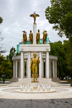 Skopje, Macedonia - September, 30, 2015:  Monument of fallen heroes in Macedonia capitalのeditorial素材