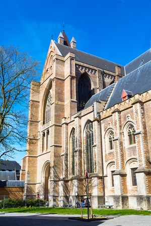 The St. Salvator's Cathedral in Bruges, Belgiumの写真素材