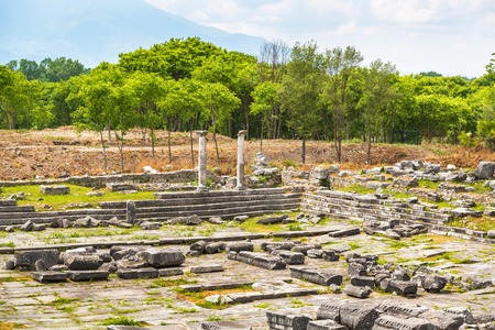 Ancient city of ruins, province of Lydia, Philippi, Greeceの写真素材