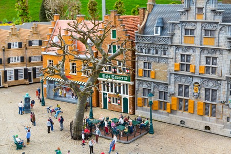 Hague, Netherlands - April 8, 2016: Madurodam, Holland miniature park and tourist attraction in Hague, Netherlandsのeditorial素材
