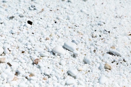 Close up of white marble stones texture  background at Saliara Beach in Thassos Island, Greeceの写真素材