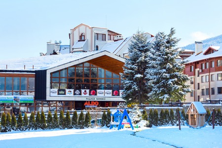 Bansko, Bulgaria - November 30, 2016: Passage Bansko shop in bulgarian ski resortのeditorial素材