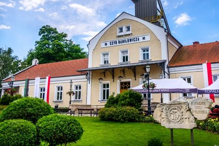 Krakow, Poland - June 18, 2019: Underground Wieliczka Salt Mine building exterior, one of the worlds oldest minesのeditorial素材