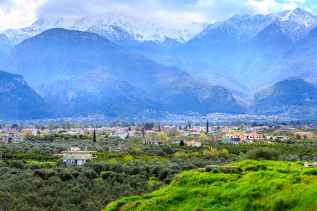 Sparta, Greece Ancient ruins remains in Peloponneseの写真素材