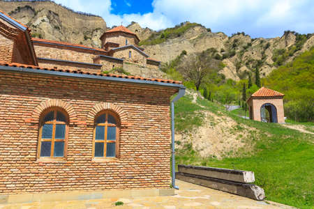 Panoramic view of ancient Shio-Mgvime monastery near Mtskheta, Georgia
