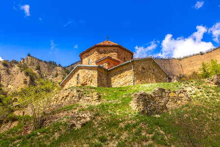 Panoramic view of ancient Shio-Mgvime monastery near Mtskheta, Georgiaのeditorial素材