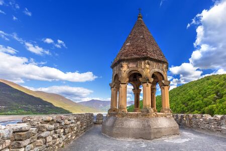 Tower of Ananuri complex on the Aragvi River in Georgia, Europe.の写真素材