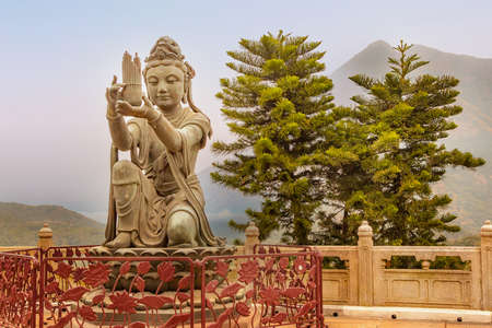 bronze statue near Tian Tan Buddha, Hong Kong