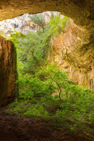 Devetashka Cave in Bulgaria, inside viewの写真素材