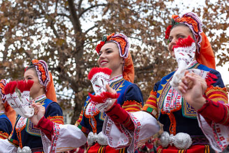 Plovdiv, Bulgaria, Young wine parade in the Old Town