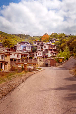 Autumn in Leshten, Rhodope mountains, Bulgariaの写真素材