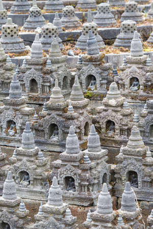 Stupa background, ancient buddhist templeの写真素材