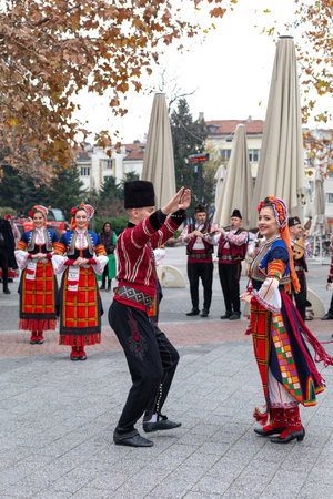 Plovdiv, Bulgaria, Young wine parade in the Old Townのeditorial素材