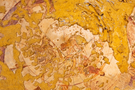 Qusayr Amra or Quseir Amra, Jordan - November 6, 2022: Frescoes of Qasr Amra, one of the desert castlesのeditorial素材