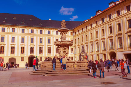 Prague, Czech Republic downtown viewのeditorial素材