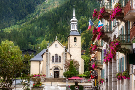 Saint Michel Church in Chamonix Mont Blanc, France