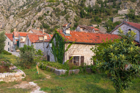 Kotor, Montenegro ancient stone houses of old town