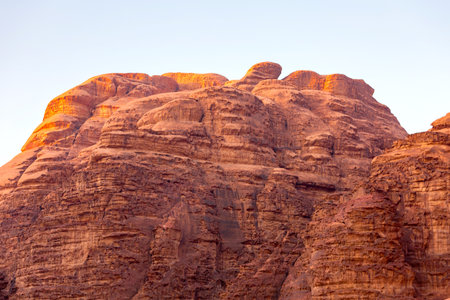 Wadi Rum Desert, Jordan. Jabal Al Qattar mountainの写真素材