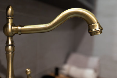 Faucet design, retro vintage interior bathroom