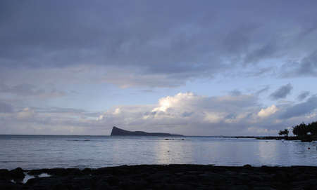 gunners coin an island  north  of  mauritius  a  cloudy afternoonの写真素材