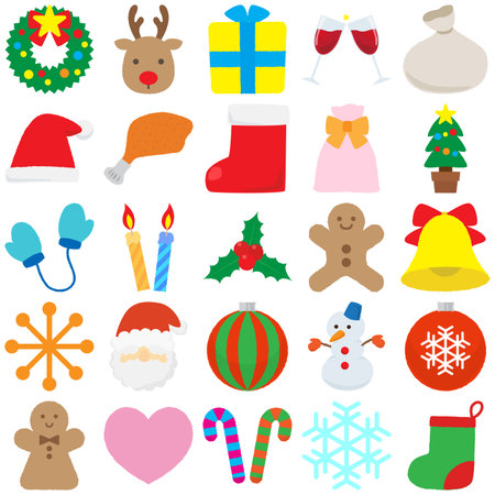 Christmas Icons (Color)のイラスト素材