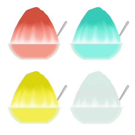 Shaved Ice Illustration Setのイラスト素材