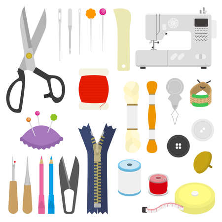 Sewing tool illustration setのイラスト素材