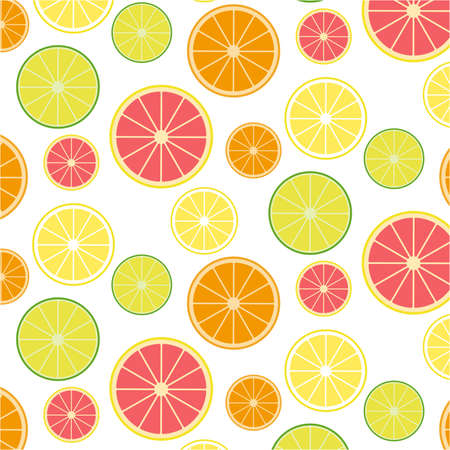 Illustration of citrus patternのイラスト素材