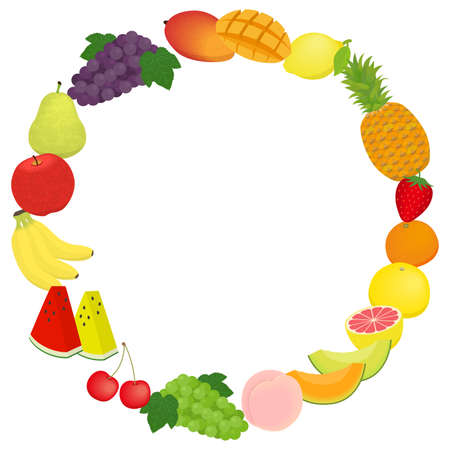 Fruit Illustration Ringのイラスト素材