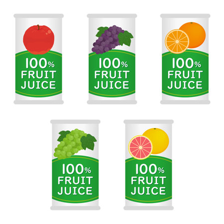 Illustration of canned juiceのイラスト素材