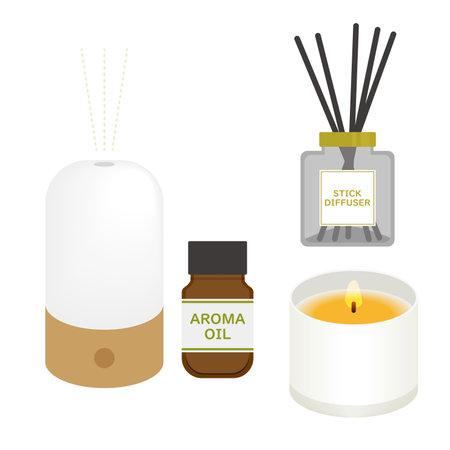 Aromatherapy illustrationsのイラスト素材