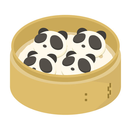 Illustration of a panda bunのイラスト素材