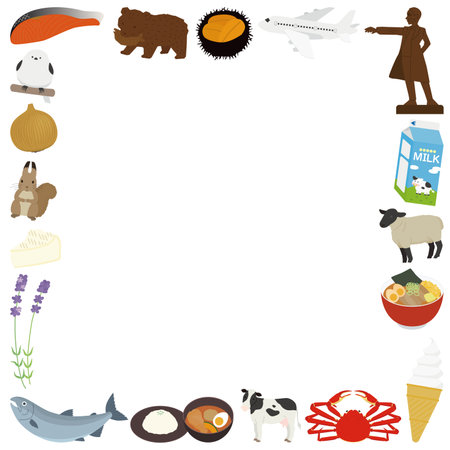 Illustration of Hokkaidoのイラスト素材