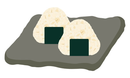 Illustration of oatmeal rice ballsのイラスト素材
