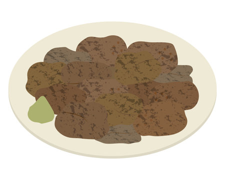 Illustration of charcoal grilled chickenのイラスト素材